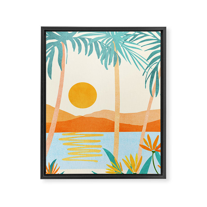 Bali Sunset Framed Canvas Print Gallery Image 8