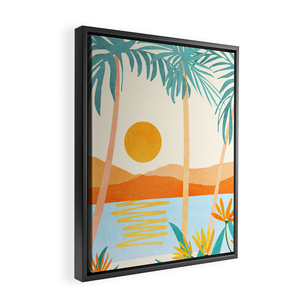 Bali Sunset Framed Canvas Print Gallery Image 2