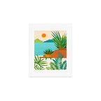 Bali Sunset View in Teal and Orange Art Print Gallery Image 1