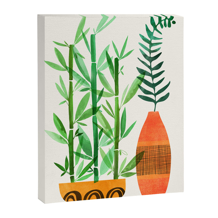 Bamboo and Fern Botanical Illustration Canvas Print Gallery Image 1