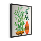 Bamboo and Fern Botanical Illustration Framed Canvas Print Gallery Image 2