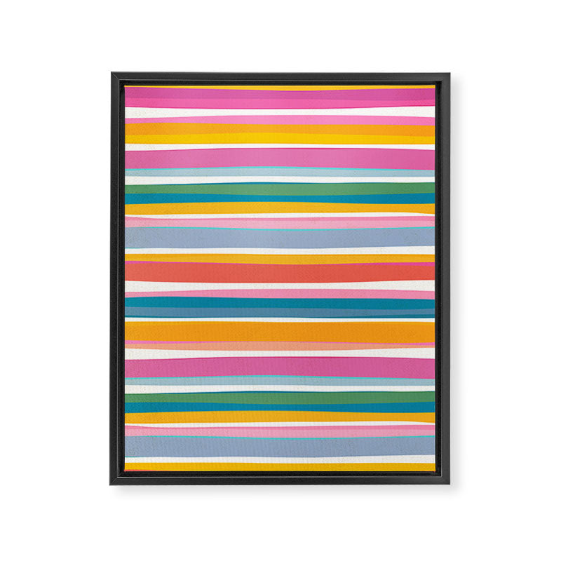 Beach Dreams Stripe Line Art Framed Canvas Print Gallery Image 8