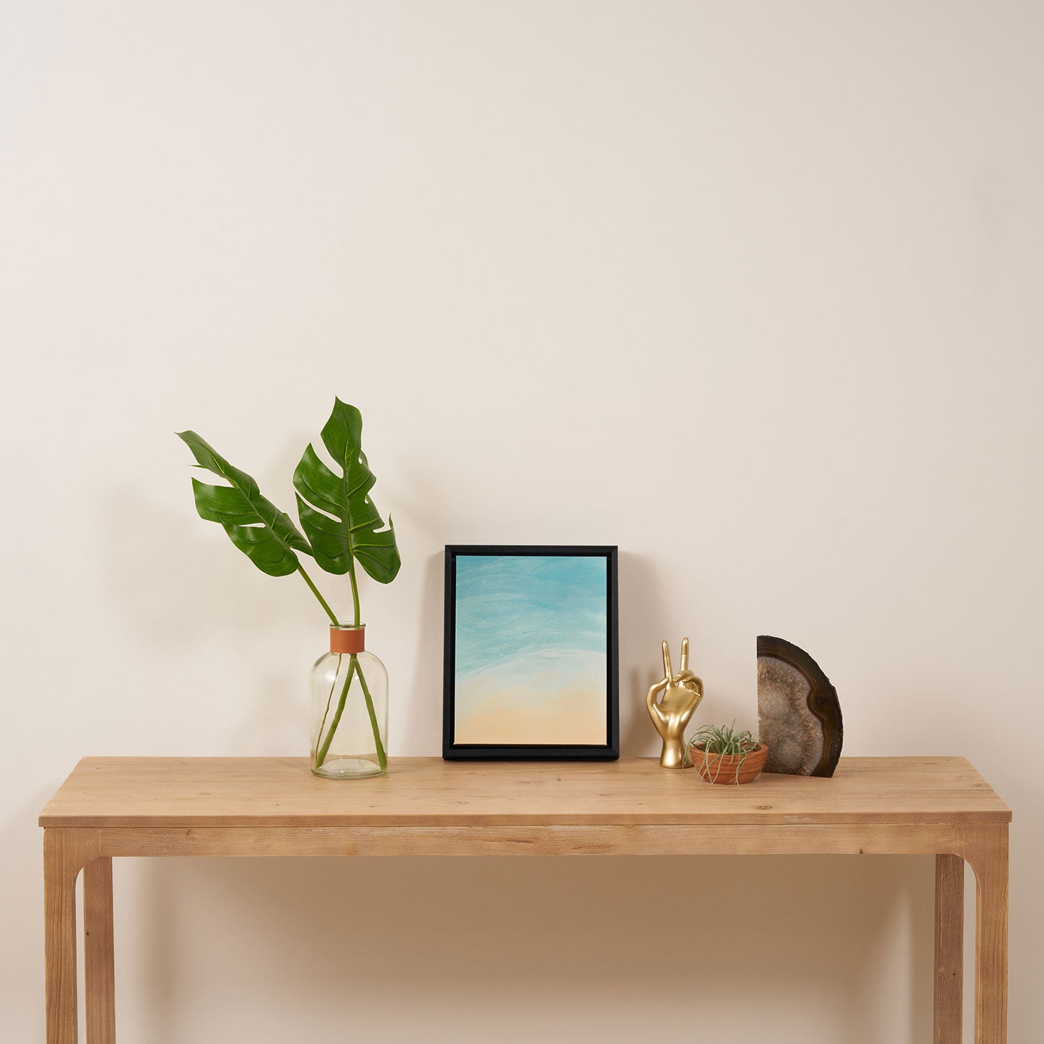 Beach View Abstract  Framed Canvas Print Gallery Image 4