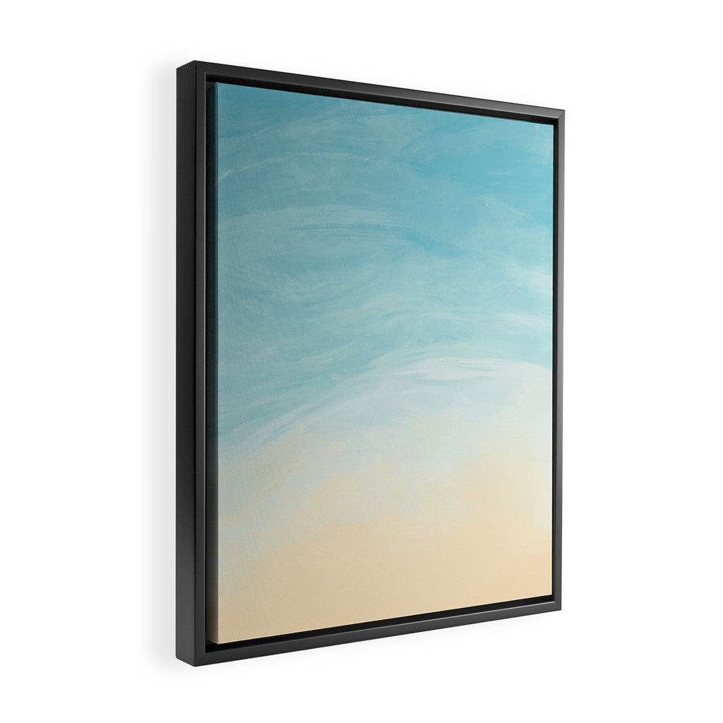 Beach View Abstract  Framed Canvas Print Gallery Image 2