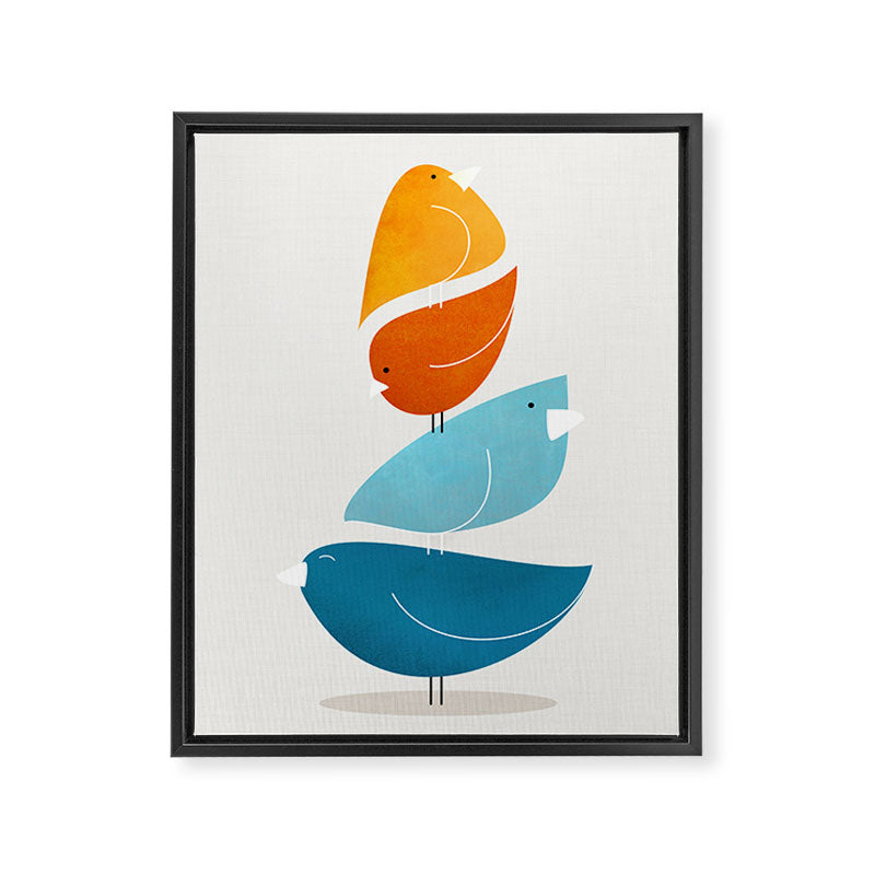 Bird Stack 4 Framed Canvas Print Gallery Image 6
