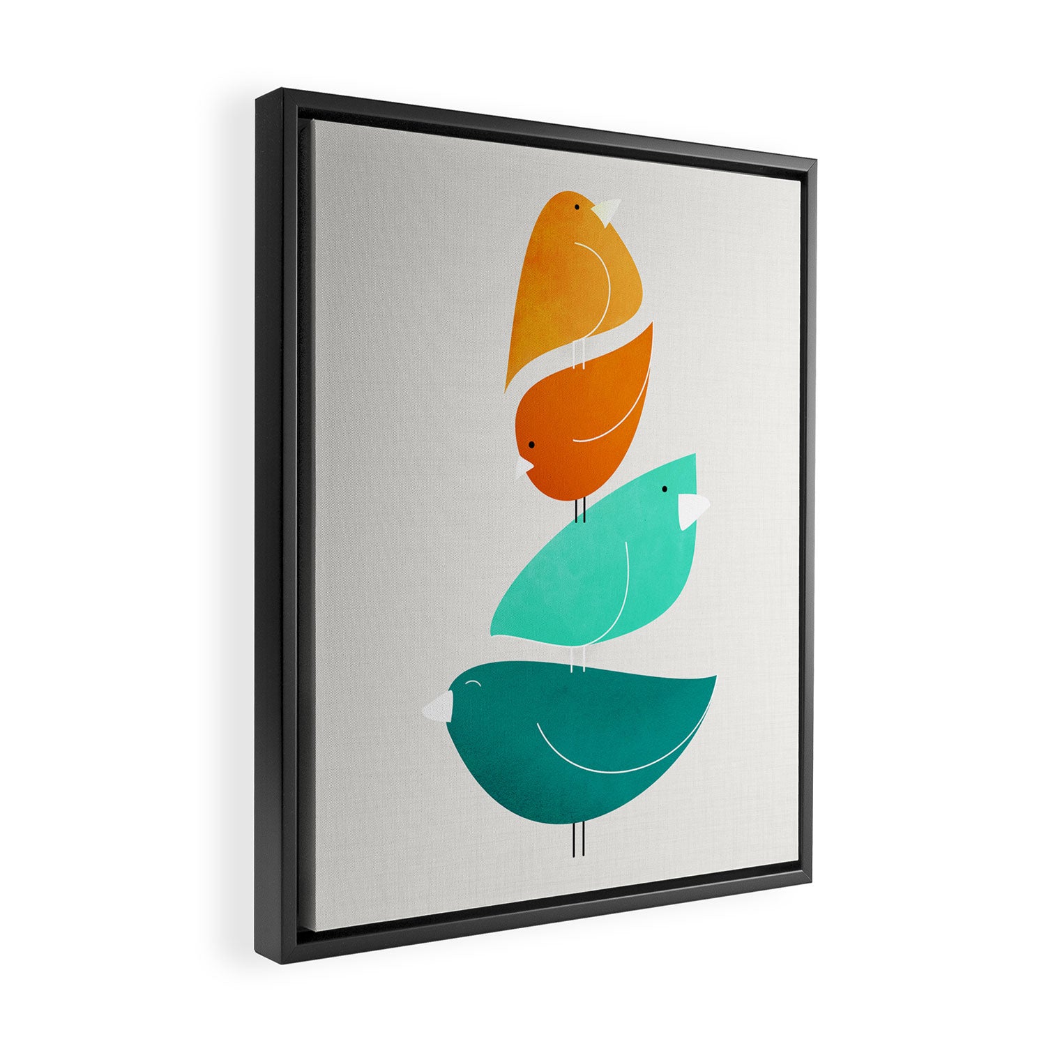 Bird Stack II Framed Canvas Print Gallery Image 2