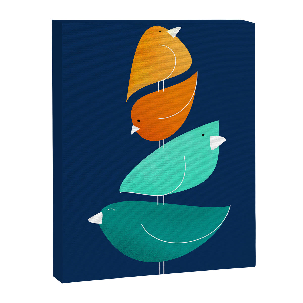 Bird Stack III Illustration Canvas Print Gallery Image 6