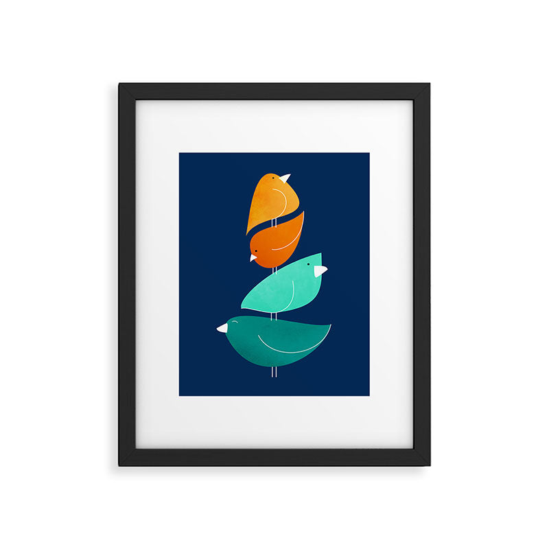 Bird Stack III Illustration Framed Art Print Gallery Image 5