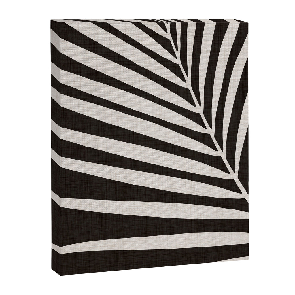 Black and White Palm Frond Canvas Print Gallery Image 8