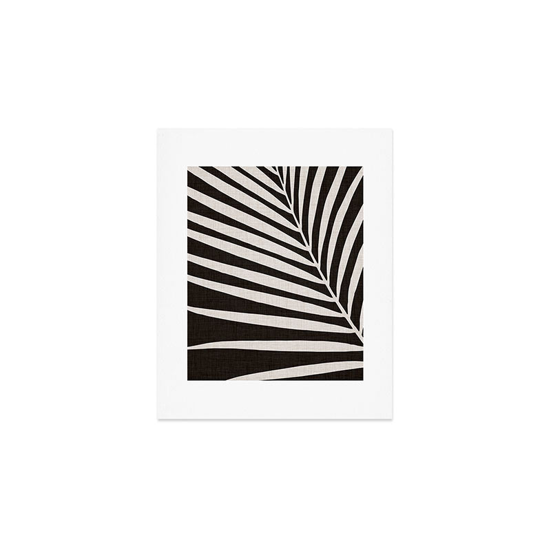 Black and White Palm Frond Art Print Gallery Image 1