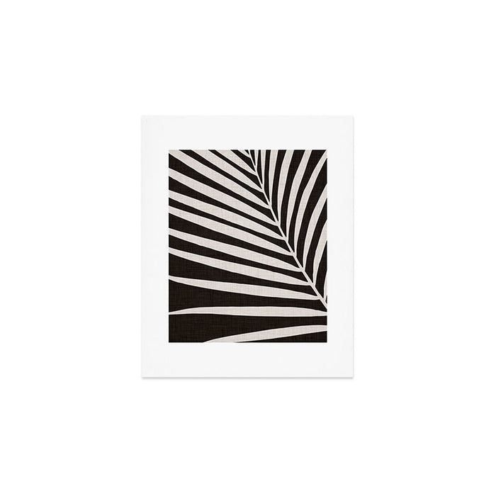 Black and White Palm Frond Art Print Gallery Image 1