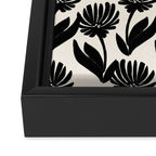 Black Botanical Floral Silhouette  Framed Canvas Print Gallery Image 3