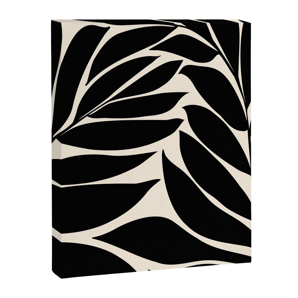 Black Seagrass Shapes Drawing Canvas Print Gallery Image 8