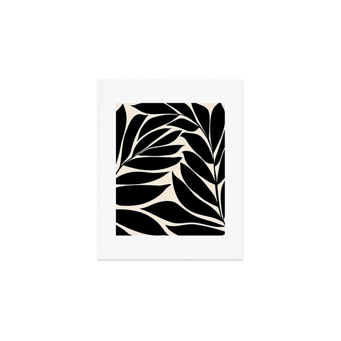 Black Seagrass Shapes Drawing Art Print Gallery Image 1