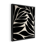 Black Seagrass Shapes Drawing Framed Canvas Print Gallery Image 2