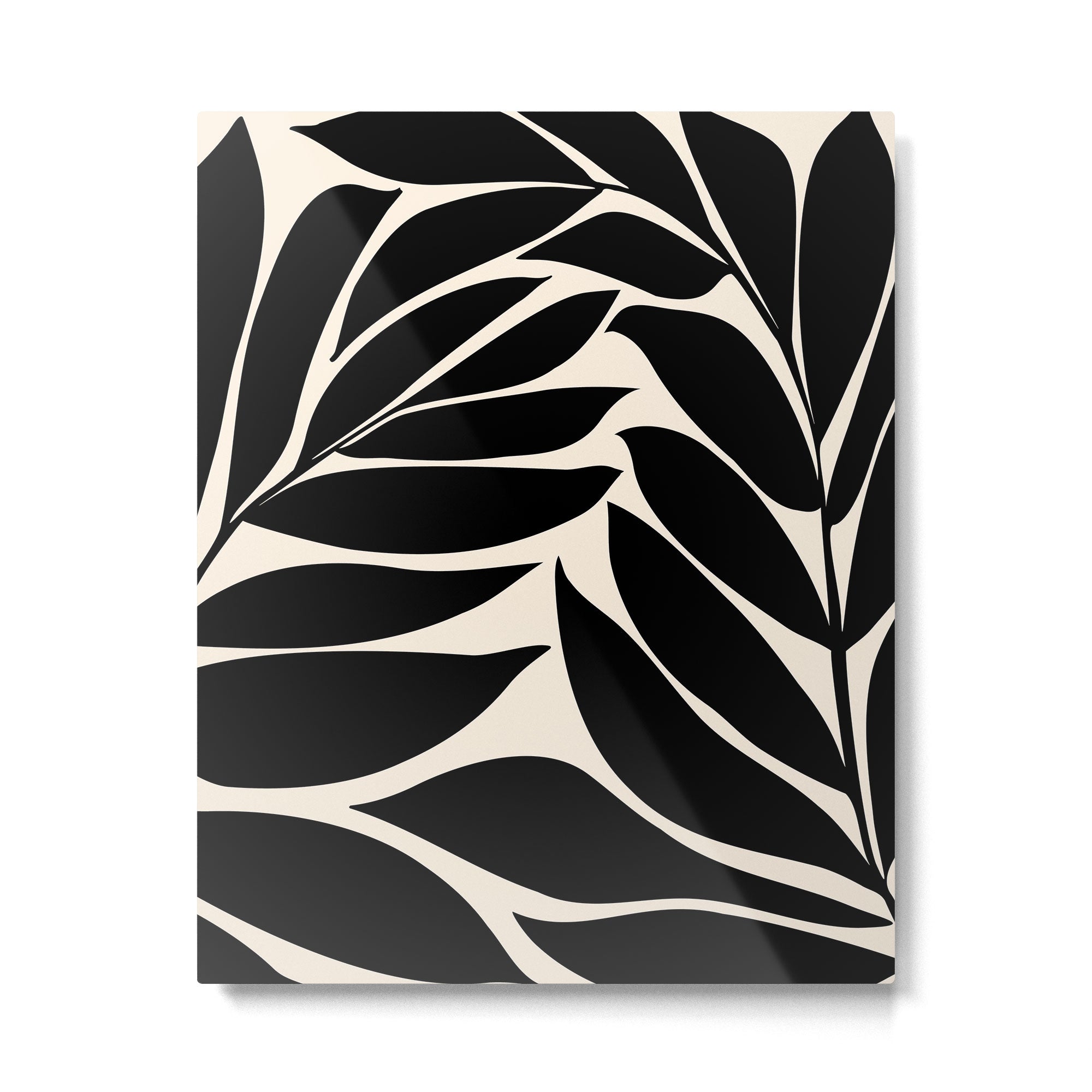 Black Seagrass Shapes Drawing Metal Print Gallery Image 6