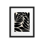 Black Seagrass Shapes Drawing Framed Art Print Gallery Image 4