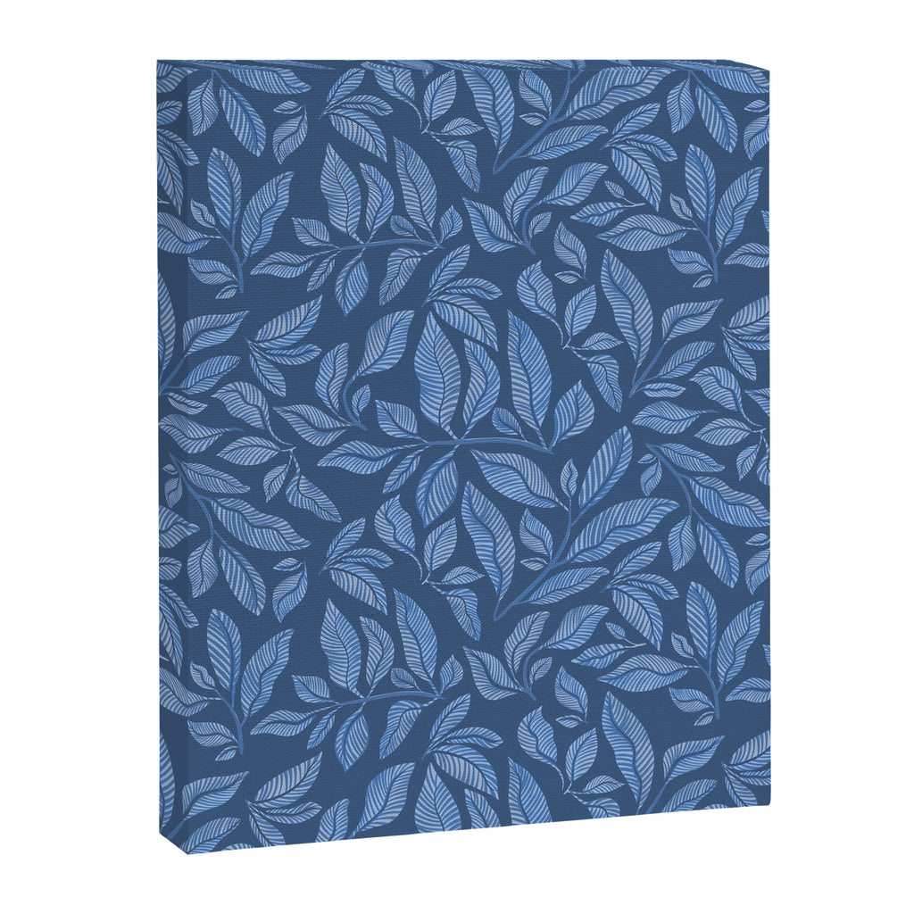 Blue Bali Vines - tropical leaf repeat pattern Canvas Print Gallery Image 8