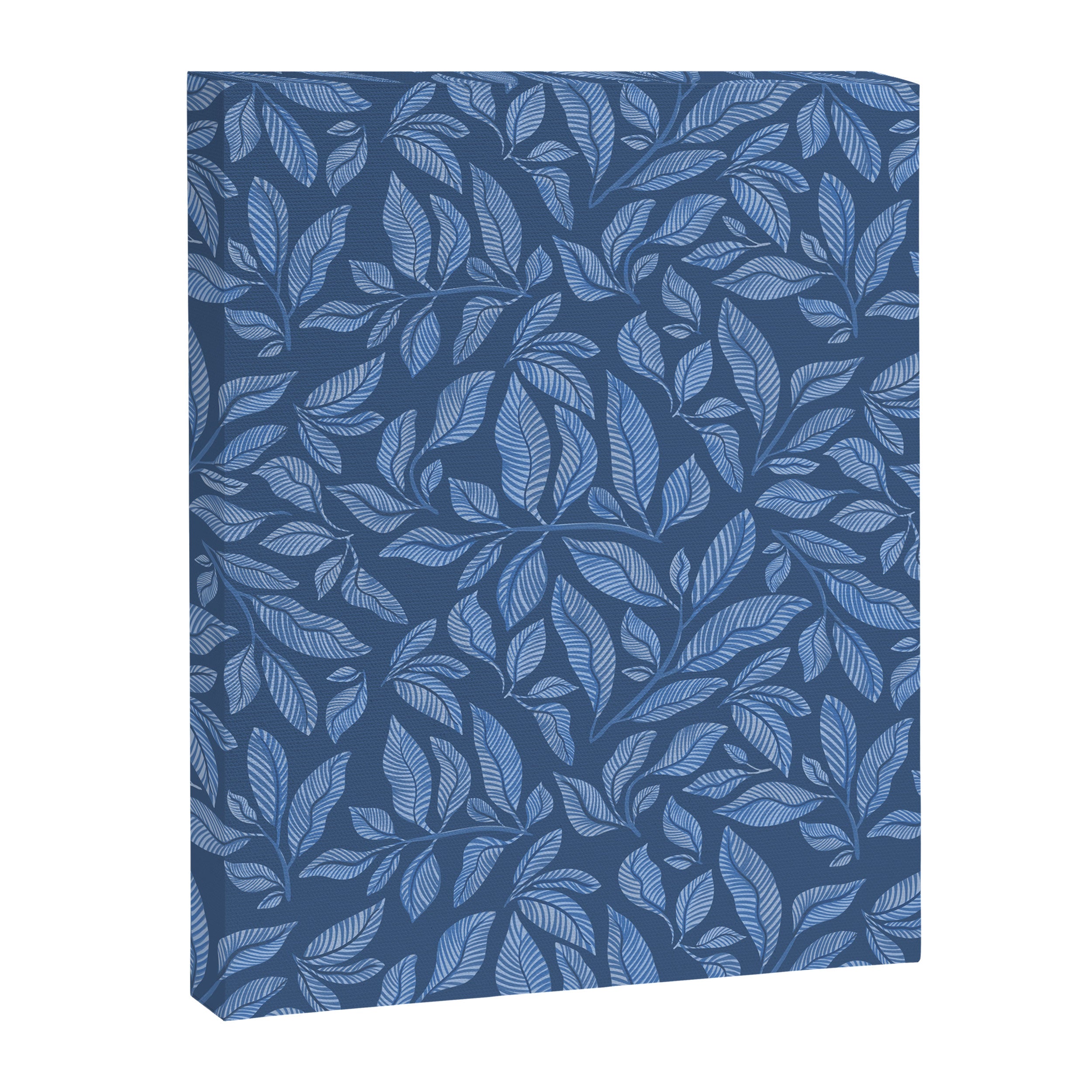 Blue Bali Vines - tropical leaf repeat pattern Canvas Print Gallery Image 8