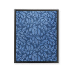 Blue Bali Vines - tropical leaf repeat pattern Framed Canvas Print Gallery Image 8