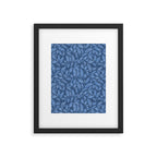 Blue Bali Vines - tropical leaf repeat pattern Framed Art Print Gallery Image 6