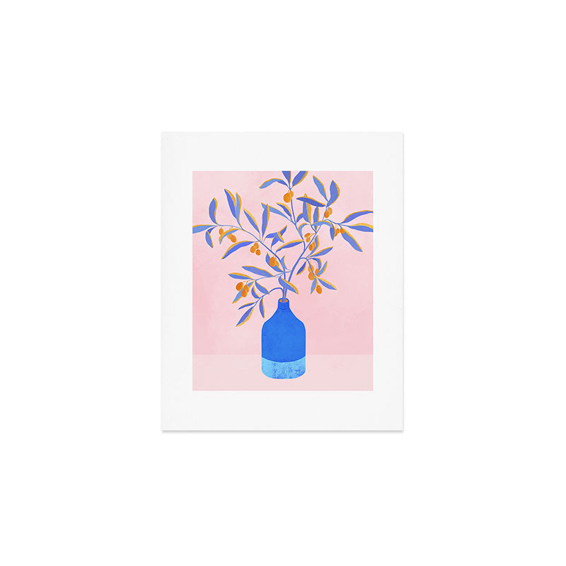 Blue Branches Botanical Illustration  Art Print Gallery Image 1