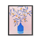 Blue Branches Botanical Illustration  Framed Canvas Print Gallery Image 6