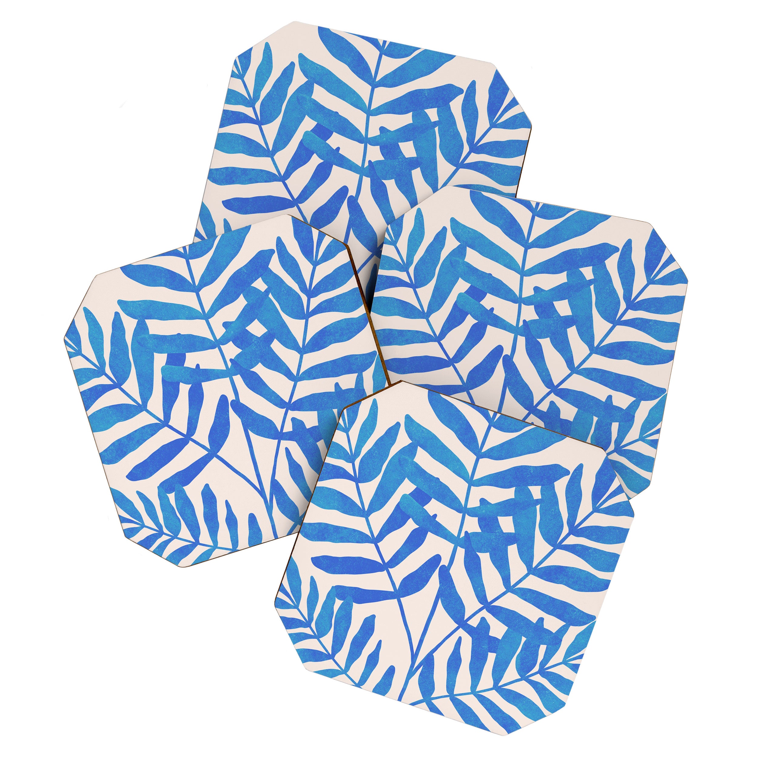 Blue Fern Leaf Coaster Gallery Image 1