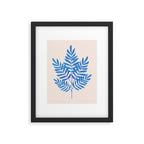 Blue Fern Leaf Framed Art Print Gallery Image 5