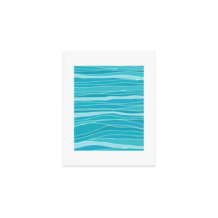 Blue Ocean Waves Art Print Gallery Image 1