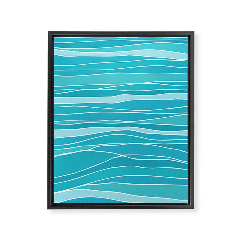 Blue Ocean Waves Framed Canvas Print Gallery Image 6