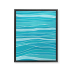 Blue Ocean Waves Framed Canvas Print Gallery Image 6