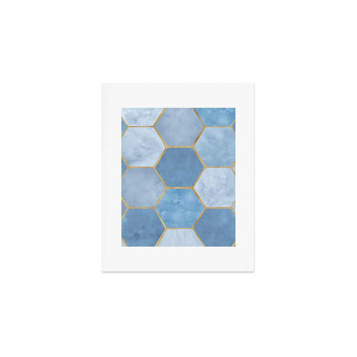 Blue Stone Coastal Design Art Print Gallery Image 1