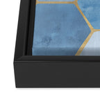 Blue Stone Coastal Design Framed Canvas Print Gallery Image 3