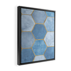 Blue Stone Coastal Design Framed Canvas Print Gallery Image 2