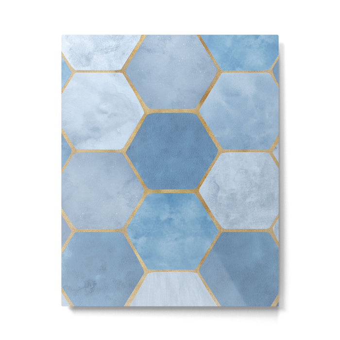 Blue Stone Coastal Design Metal Print Gallery Image 1