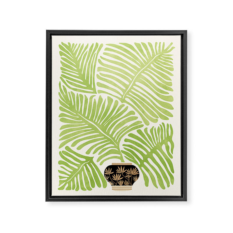 Bohemian Fern Framed Canvas Print Gallery Image 6