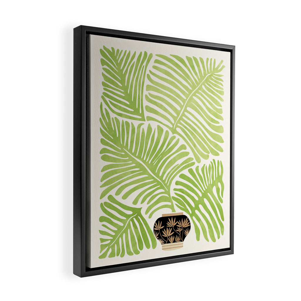 Bohemian Fern Framed Canvas Print Gallery Image 2
