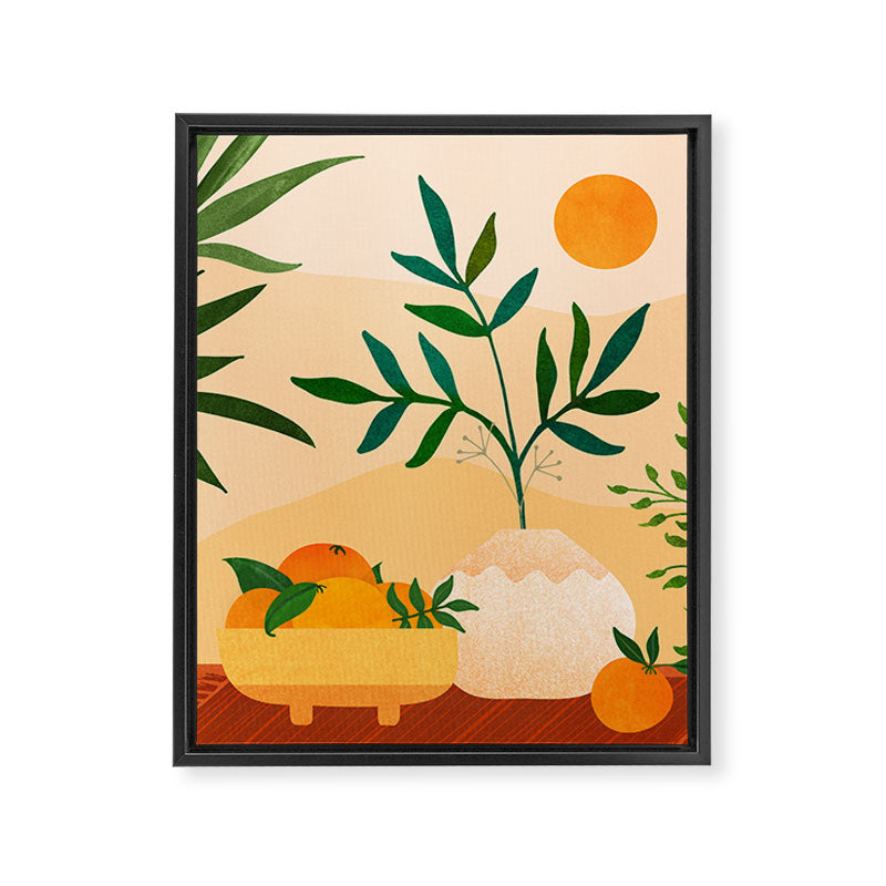 Bohemian Summer / Landscape Illustration Framed Canvas Print Gallery Image 8