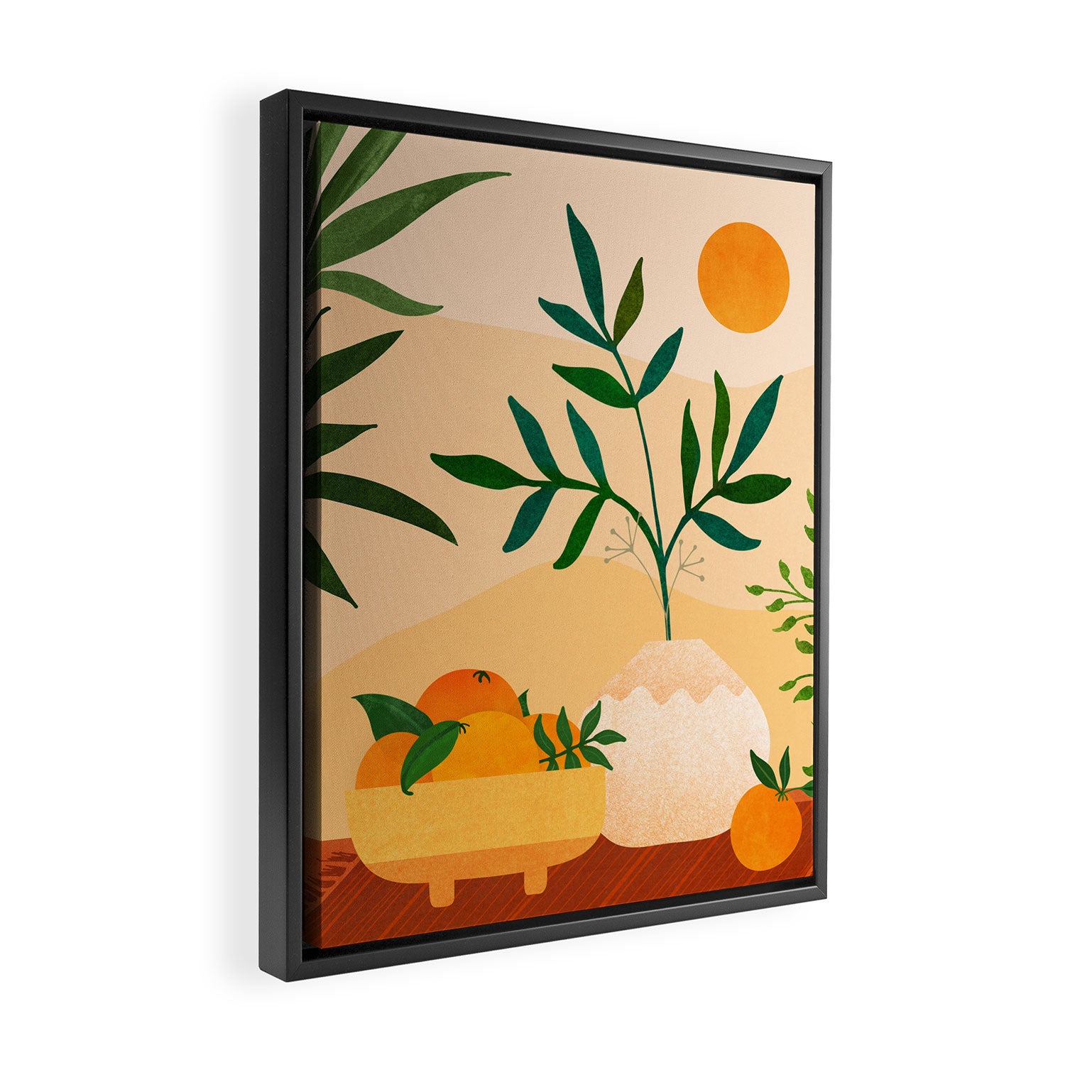 Bohemian Summer / Landscape Illustration Framed Canvas Print Gallery Image 2