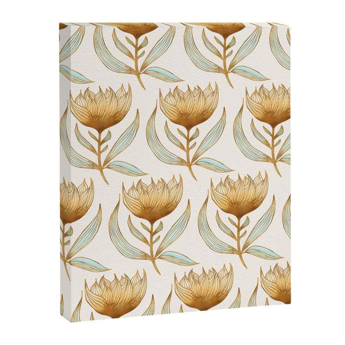Bohemian Sunflower Pattern Canvas Print Gallery Image 1