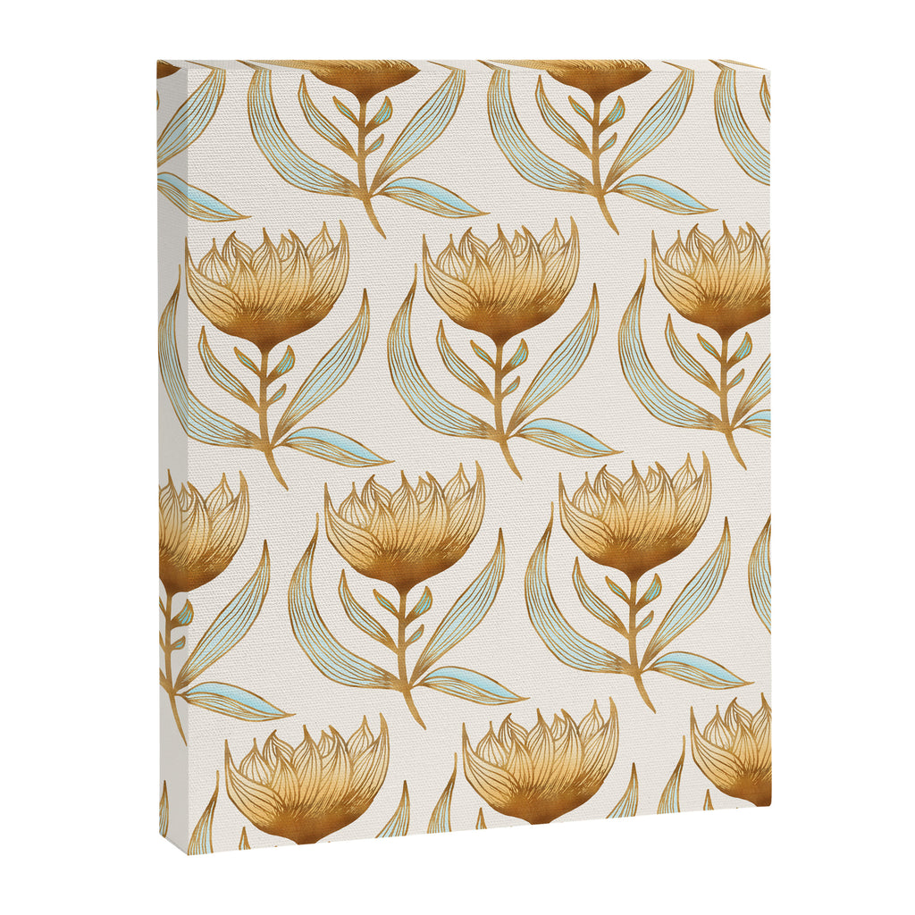 Bohemian Sunflower Pattern Canvas Print Gallery Image 8