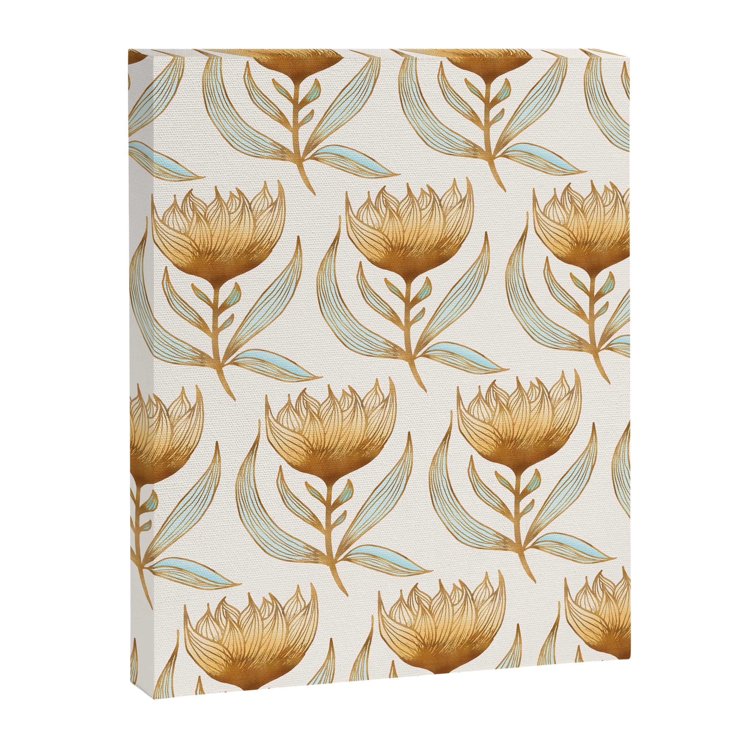 Bohemian Sunflower Pattern Canvas Print Gallery Image 8