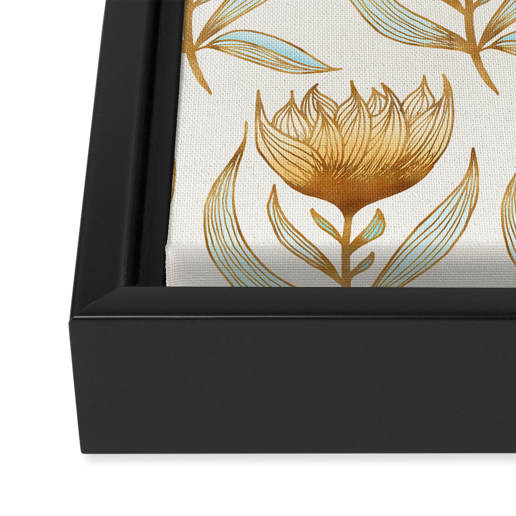 Bohemian Sunflower Pattern Framed Canvas Print Gallery Image 3
