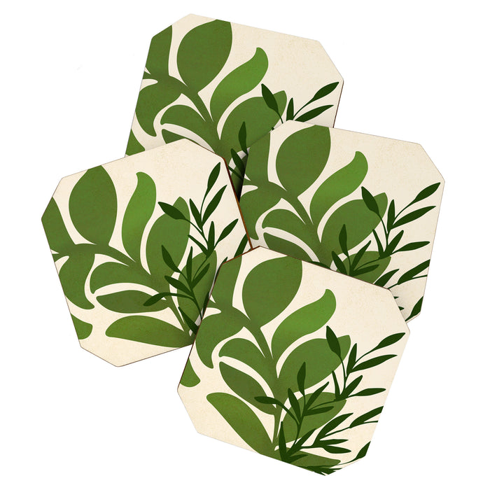Boho Bouquet Vintage Botanical Illustration Coaster Gallery Image 1