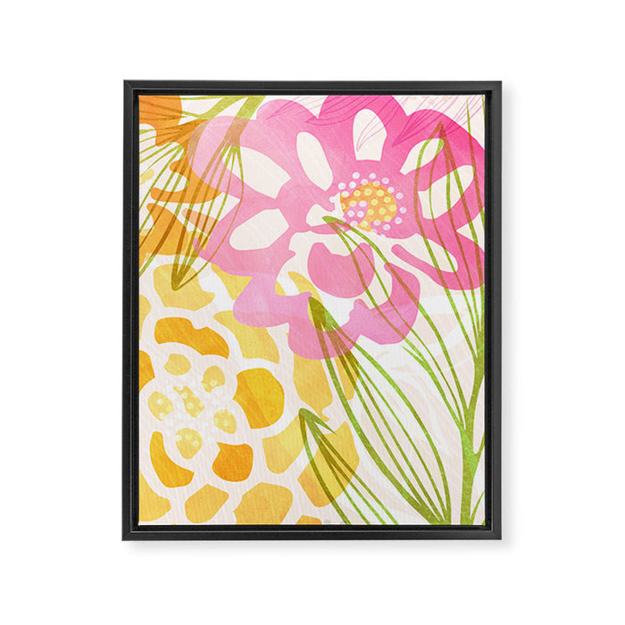 Bouquet of Love Floral Pattern Framed Canvas Print Gallery Image 1