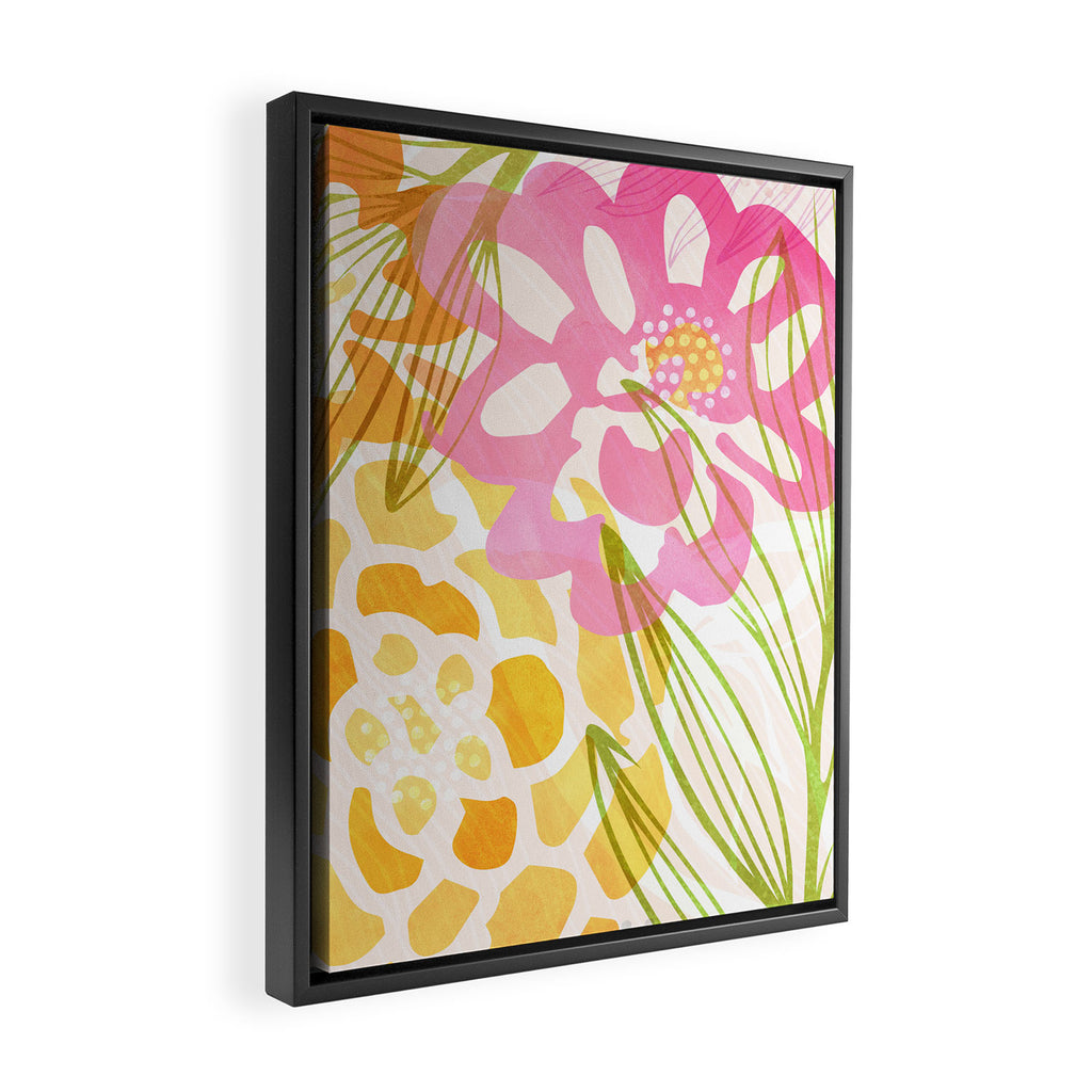 Bouquet of Love Floral Pattern Framed Canvas Print Gallery Image 2