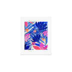 Breezy Tropics Blue Floral Design Art Print Gallery Image 1