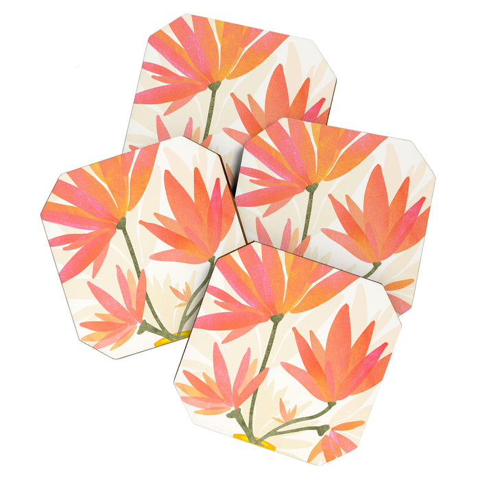 Bright Blooms Floral Painting Coaster Gallery Image 1