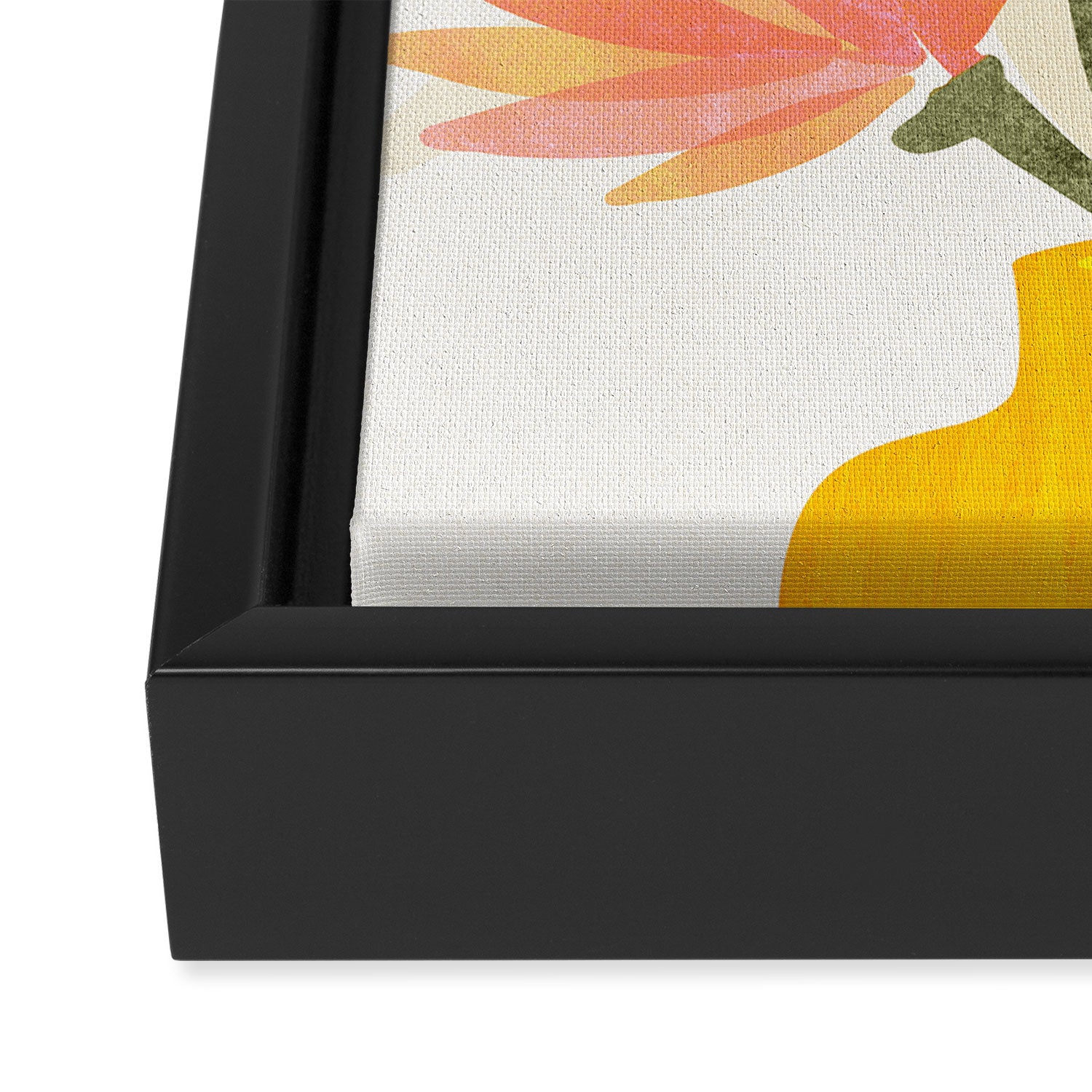 Bright Blooms Floral Painting Framed Canvas Print Gallery Image 3